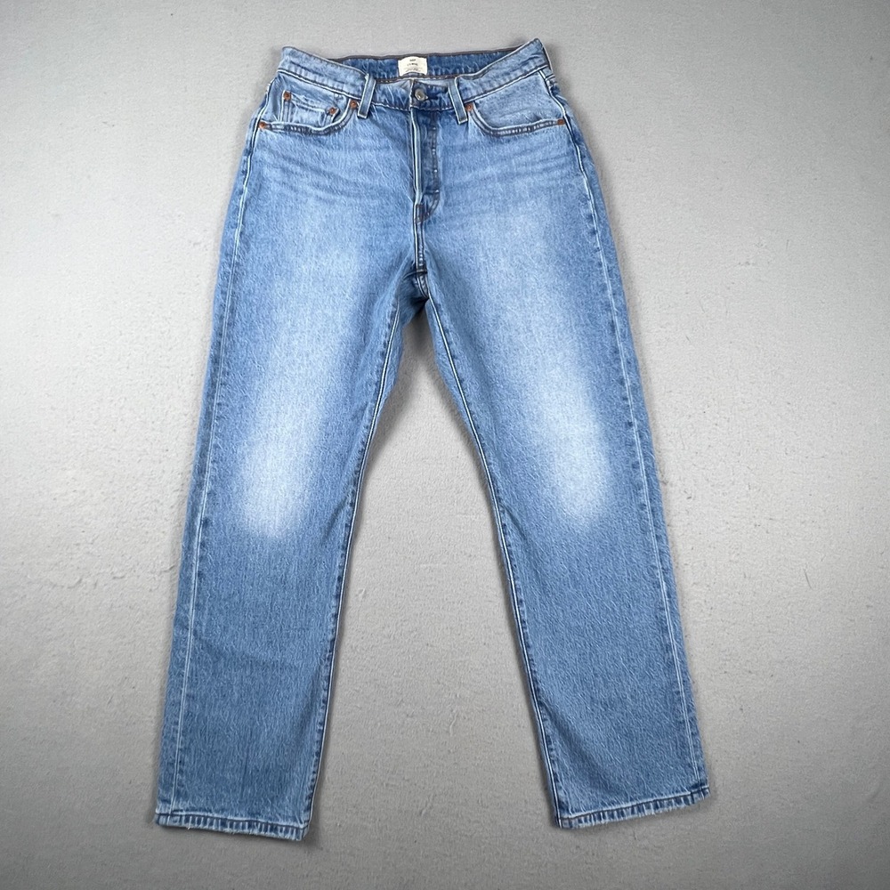 Levis 501 Curve Jeans Womens 29 Blue Straight Leg High Rise Denim Vintage Style